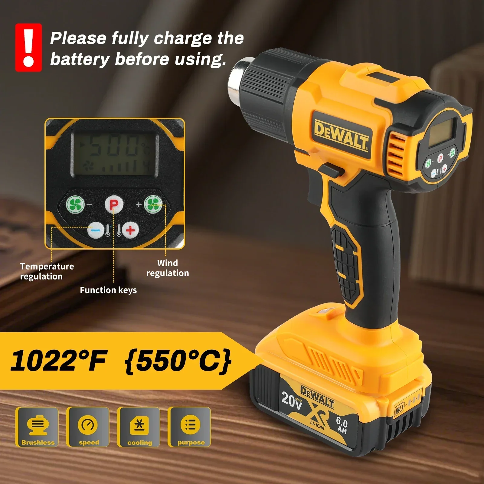 DeWALT DCE530 20V コードレスヒートガン、デ - Heat Gun Small のレビューと価格